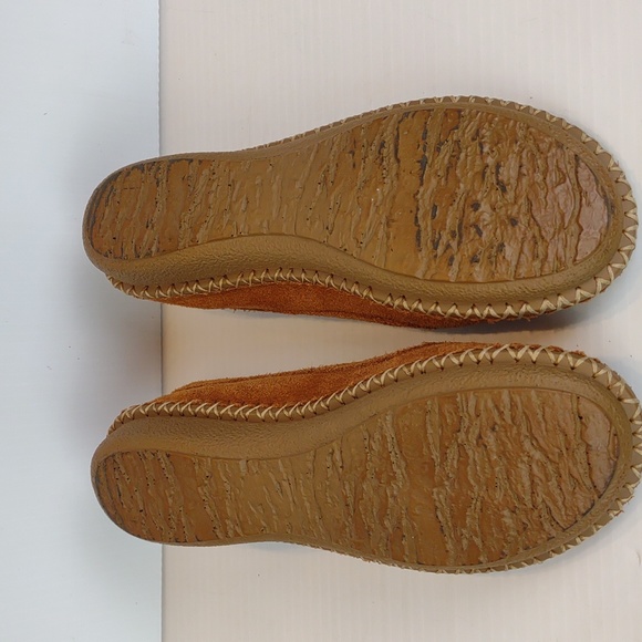 Walk with Me By Coldwater Creek Kachina 2 Brown Suede Slip On Moccasin Flats - Picture 11 of 13